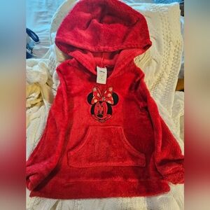Fuzzy fleece Minnie hoodie